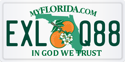 FL license plate EXLQ88