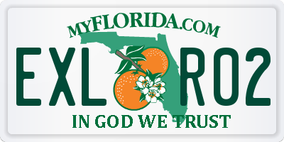 FL license plate EXLR02