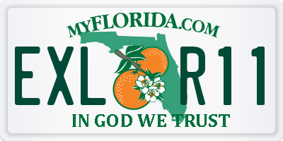 FL license plate EXLR11