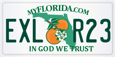 FL license plate EXLR23