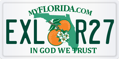 FL license plate EXLR27