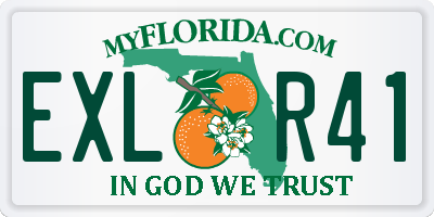 FL license plate EXLR41