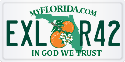 FL license plate EXLR42