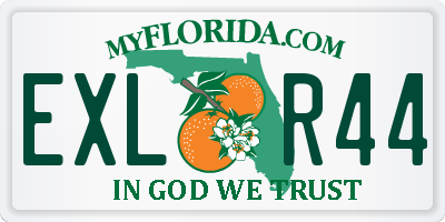 FL license plate EXLR44