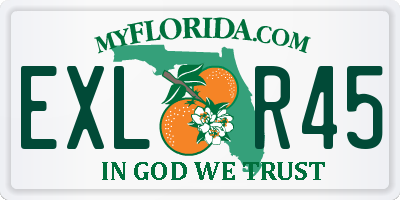 FL license plate EXLR45