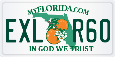FL license plate EXLR60