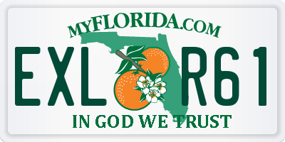 FL license plate EXLR61