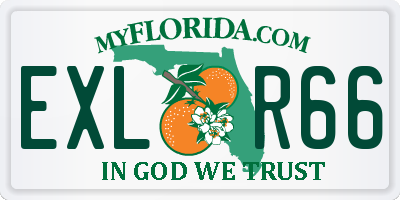 FL license plate EXLR66