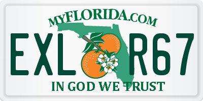 FL license plate EXLR67