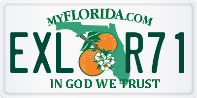 FL license plate EXLR71