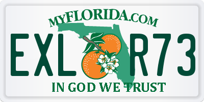 FL license plate EXLR73