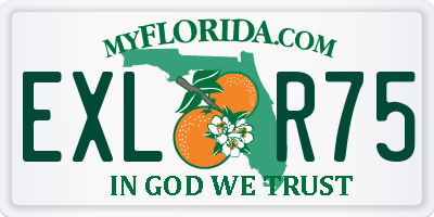 FL license plate EXLR75
