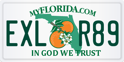 FL license plate EXLR89