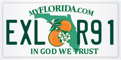 FL license plate EXLR91