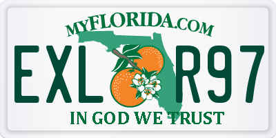 FL license plate EXLR97
