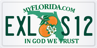FL license plate EXLS12
