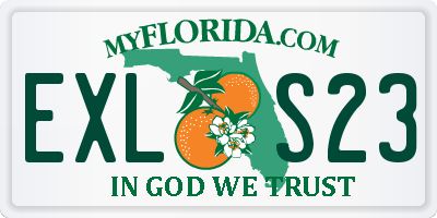 FL license plate EXLS23
