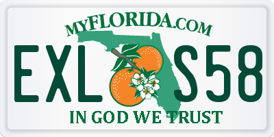 FL license plate EXLS58