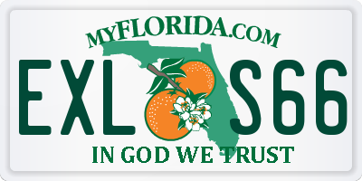 FL license plate EXLS66