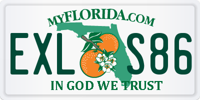 FL license plate EXLS86