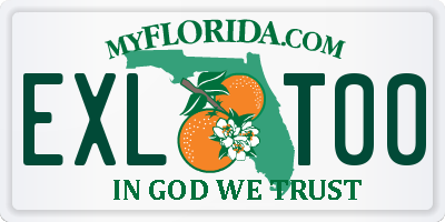 FL license plate EXLT00