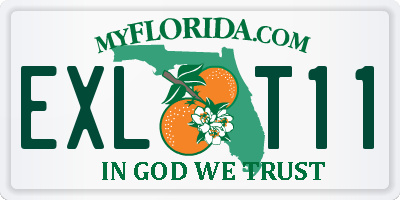 FL license plate EXLT11