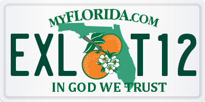 FL license plate EXLT12