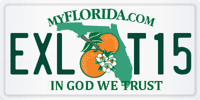 FL license plate EXLT15