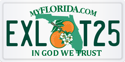 FL license plate EXLT25