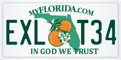 FL license plate EXLT34