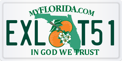 FL license plate EXLT51