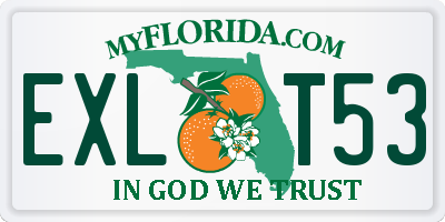 FL license plate EXLT53