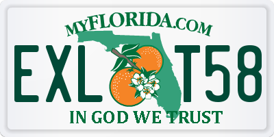 FL license plate EXLT58