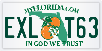 FL license plate EXLT63