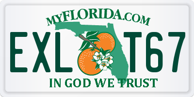 FL license plate EXLT67