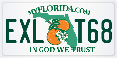 FL license plate EXLT68