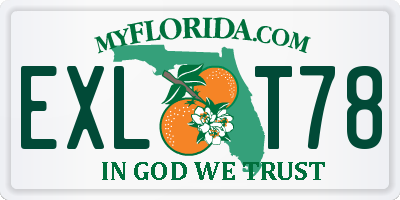 FL license plate EXLT78