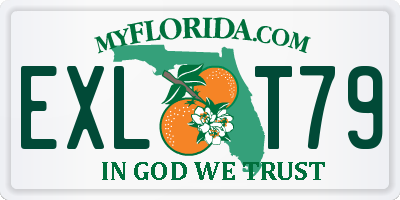 FL license plate EXLT79