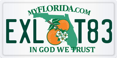 FL license plate EXLT83