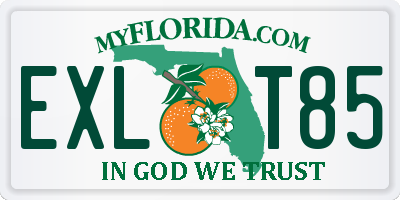 FL license plate EXLT85
