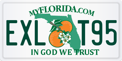 FL license plate EXLT95