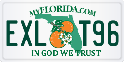 FL license plate EXLT96