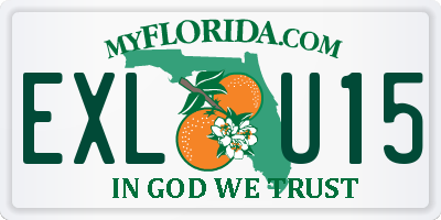 FL license plate EXLU15