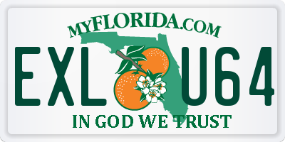 FL license plate EXLU64