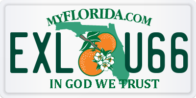 FL license plate EXLU66