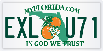 FL license plate EXLU71