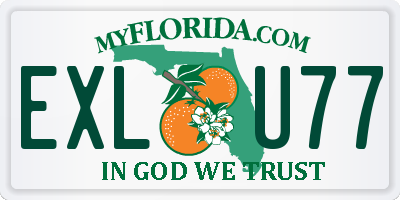 FL license plate EXLU77