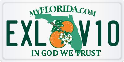 FL license plate EXLV10