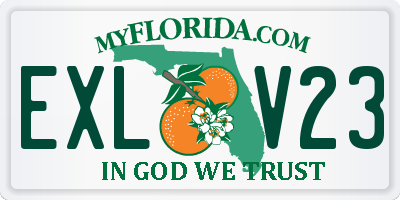FL license plate EXLV23