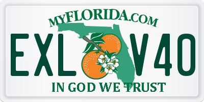 FL license plate EXLV40